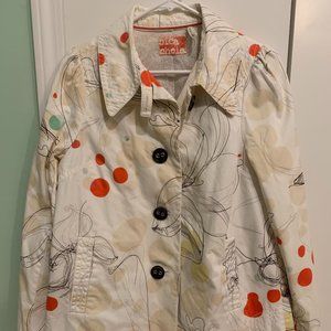 Anthropologie Bica Cheia button up trench coat